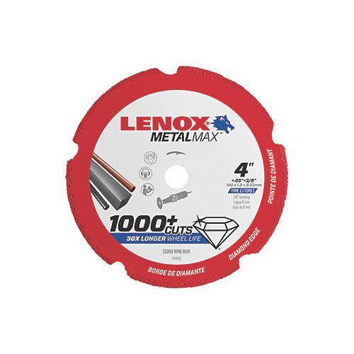 Lenox MetalMax 4 x 3/8 Diamond Cutoff Wheel with Long - Life Performance